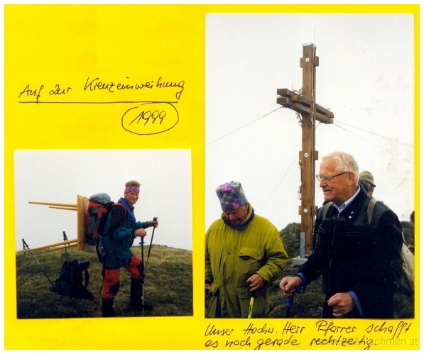 1998-10-06a.jpg - Einweihung des Gipfelkreuzes 1999.